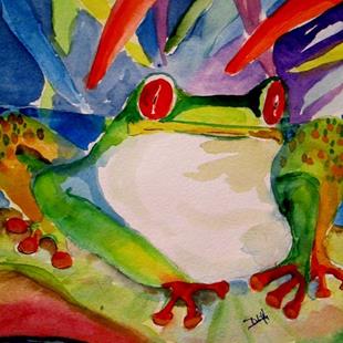 Art: Lily Pad Frog by Artist Delilah Smith