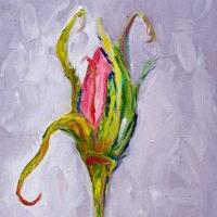 Art: Rose Bud No 2 by Artist Delilah Smith