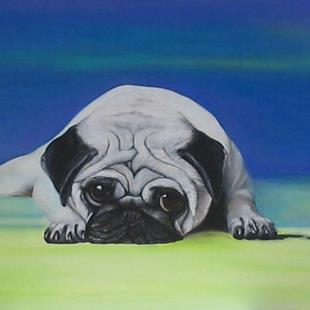 Art: Pug Dog by Artist Laura Barbosa