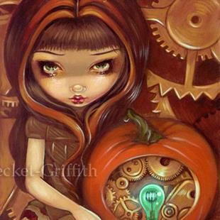 Art: A Clockwork Pumpkin by Artist Jasmine Ann Becket-Griffith