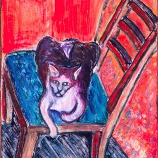Art: My Cat Mesmerized Me by Artist Caite Bonsey