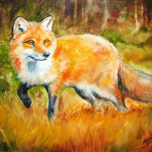 Art: LITTLE RED FOX by Artist Marcia Baldwin