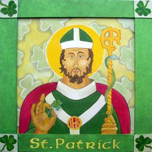 Art: Saint Patrick by Artist Paul Helm