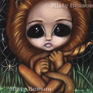 Art: No Courage - Cowardly Lion by Artist Misty Monster