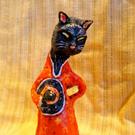 Art: Witch Cat Doll (Folk Art Style) by Artist Patience
