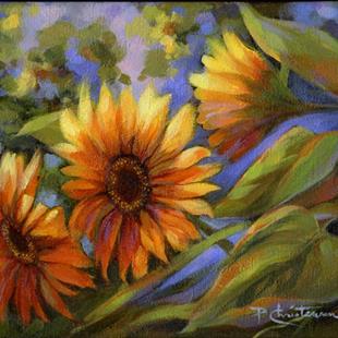 Art: Sunlit Sunflowers - Sold by Artist Patricia  Lee Christensen
