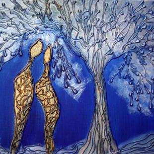 Art: SILVER BLUE MEMORIES by Artist LUIZA VIZOLI