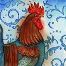 Art: Poulet by Artist Catherine Darling Hostetter
