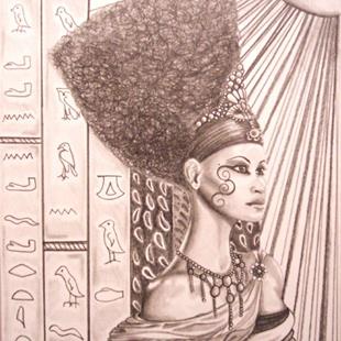 Art: Queen Nefertiti by Artist Meredith Estes