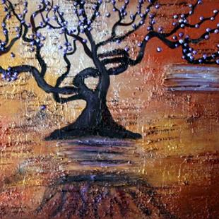 Art: Custom Painting-Plum Tree-sold by Artist LUIZA VIZOLI