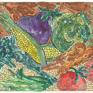 Art: Vegetable Garden for Economy by Artist Theodora Demetriades 
