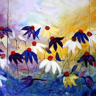 Art: DELICATE FLOWERS by Artist LUIZA VIZOLI