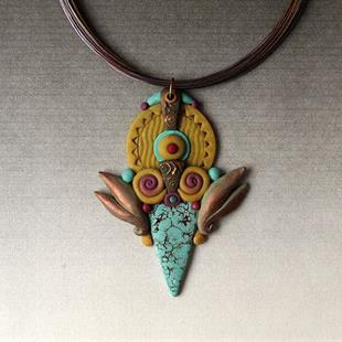 Art: Faux Bakelite and Turquoise by Artist Lauren Cole Abrams
