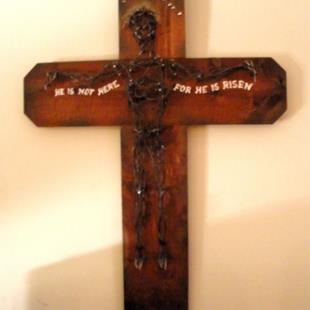 Art: Wire Crucifiction  SOLD by Artist Andrew Myles McDonnell (Andy Myles)