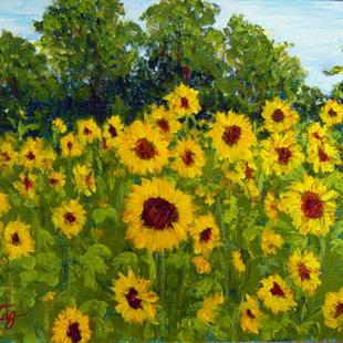 Art: Sunflowers on Redstone Arsenal II by Artist Tracey Allyn Greene