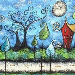 Art: Magical Moonlight Drive by Artist Juli Cady Ryan