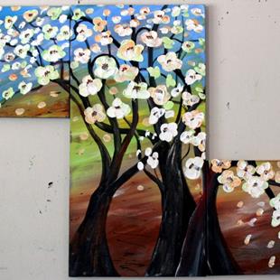 Art: FLOWERING APPLE TREES by Artist LUIZA VIZOLI