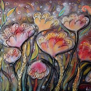 Art: MUSIC of FLOWERS by Artist LUIZA VIZOLI