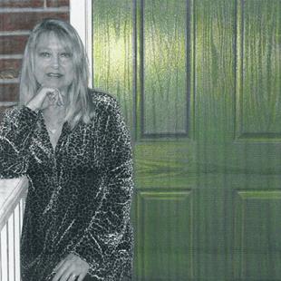 Art: ME AND THE GREEN DOOR-Hand Colored by Artist Sherry Key