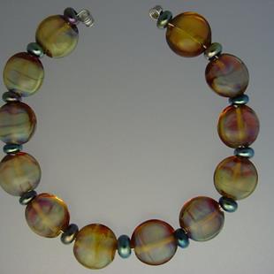 Art: BG Morrow LAMPWORK Handmade Glass Art 25 Beads D9 SRA   by Artist Bonnie G Morrow