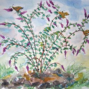 Art: Munds Park Butterfly Bush by Artist Diane Funderburg Deam
