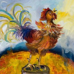 Art: Sunrise  Rooster No. 2 by Artist Delilah Smith