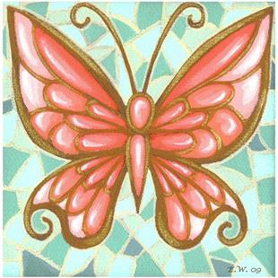 Art: Butterfly Mosaic 1 by Artist Elaina Wagner