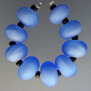 Art: BG Morrow LAMPWORK Handmade Glass Art 9 Beads D281 SRA  by Artist Bonnie G Morrow