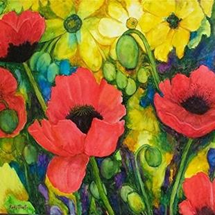 Art: Poppies Galore by Artist Ulrike 'Ricky' Martin