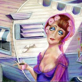 Art: Genie in a Trailer, the Morning after by Artist Alma Lee