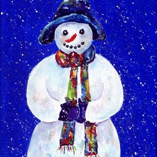 Art: Let it snow man by Artist Ulrike 'Ricky' Martin
