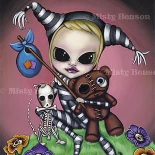 Art: The Fool from the Morbidly Adorable Tarot by Artist Misty Monster