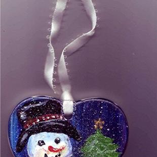 Art: Snowman Christmas Ornament by Artist Ulrike 'Ricky' Martin