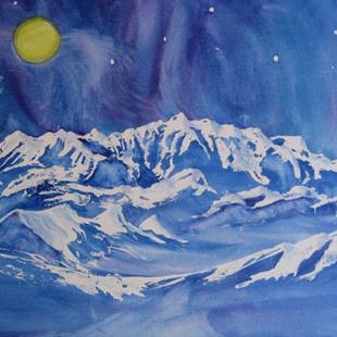 Art: Mount Logan (sold) by Artist Kathy Crawshay