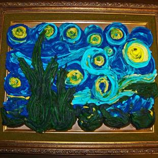 Art: Starry Night cupcakes by Artist Marcine (Marcy) Dillon