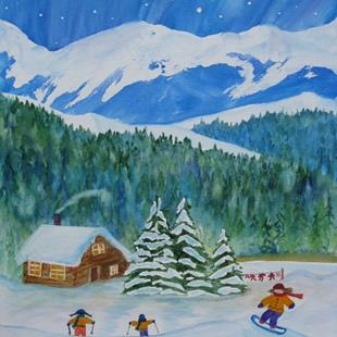 Art: Winter Bay (sold) by Artist Kathy Crawshay