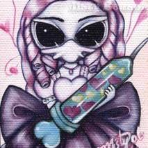 Art: Hypodermic of Love - ACEO by Artist Misty Monster