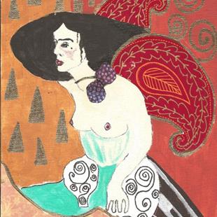 Art: Judith Angel - Klimt Homage by Artist Nancy Denommee   