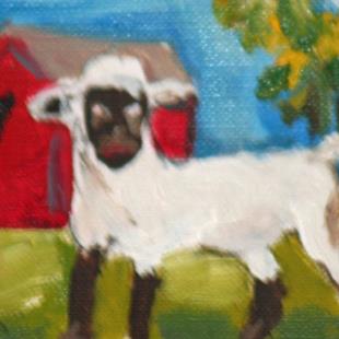 Art: Lamb Aceo by Artist Delilah Smith