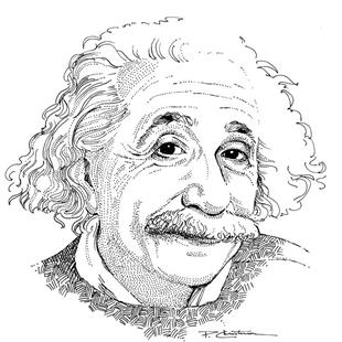 Art: Albert Einstein by Artist Patricia  Lee Christensen