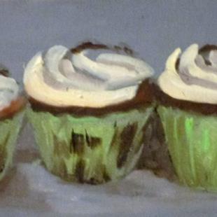 Art: Irish Cupcakes- SOLD by Artist Delilah Smith