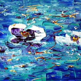 Art: WATER and FLOWERS by Artist LUIZA VIZOLI
