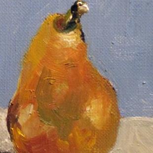 Art: Pear Aceo by Artist Delilah Smith