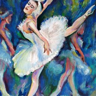 Art: Dancing in Ballet by Artist Luda Angel