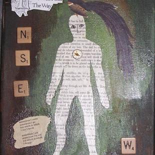 Art: Love Will Find the Way mixed-media painting SOLD by Artist Nancy Denommee   