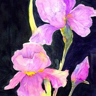 Art: Purple Iris by Artist Ulrike 'Ricky' Martin