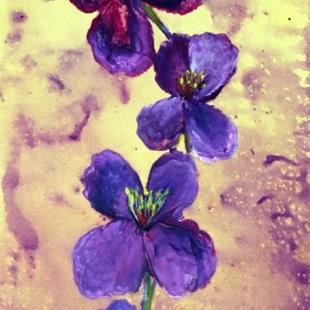 Art: Purple Violet Orchid by Artist LUIZA VIZOLI