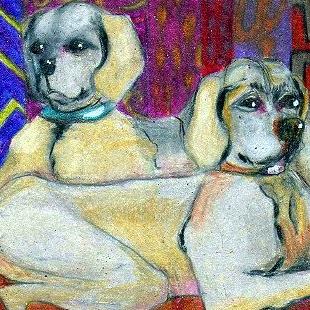 Art: Watch Dogs Watching by Artist Judith A Brody