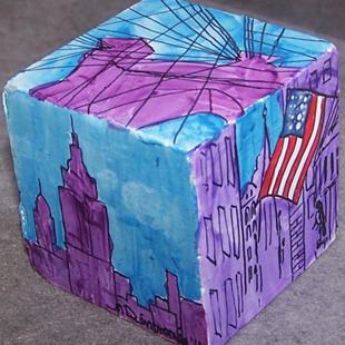 Art: New York City Blocks - DUSK by Artist Nancy Denommee   