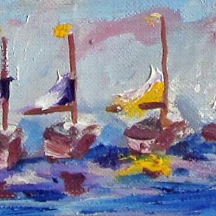 Art: Sail Boat No.2 Aceo by Artist Delilah Smith